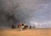 David Cox crossing the sands china oil painting artist